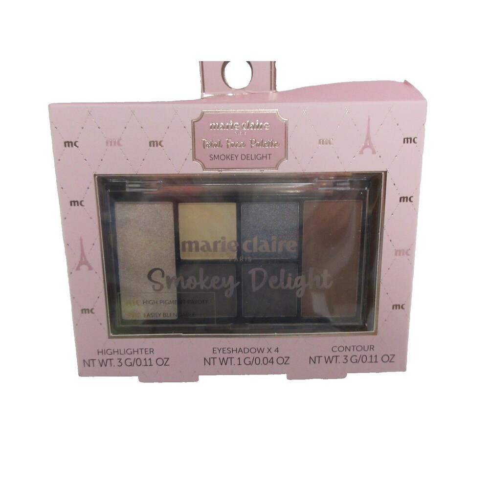 Marie Claire Paris Smokey Delight Palette~Highlighter~Eyeshadow~Contour